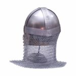 medieval warrior helmet with chain 1